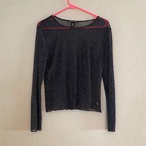 Sparkle sheer long sleeve